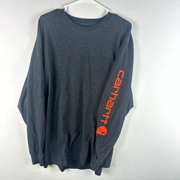 Carhartt Long Sleeve T-Shirt Men's Size Large Gray Loose Fit Activewear - Picture 1 of 8